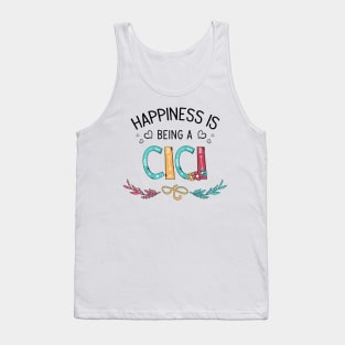 Happiness Is Being A Cici Wildflowers Valentines Mothers Day Tank Top